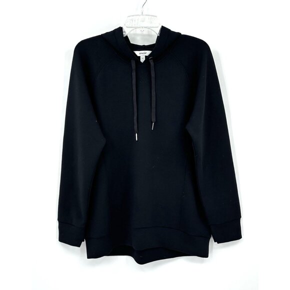 SPANX AIR ESSENTIALS HOODIE classic pullover casual athleisure scuba black M - Picture 3 of 7